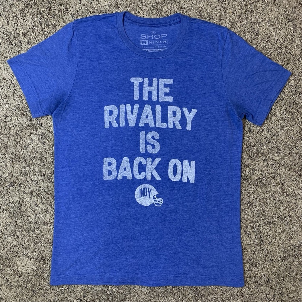 Indianapolis Colts Shirt Mens Medium Blue The Shop The Rivalry Is Back On Tee